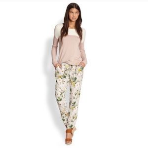 Floral Silk Pants